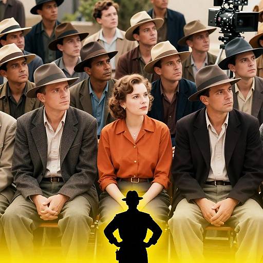 1930s Outdoor Film Set Photograph