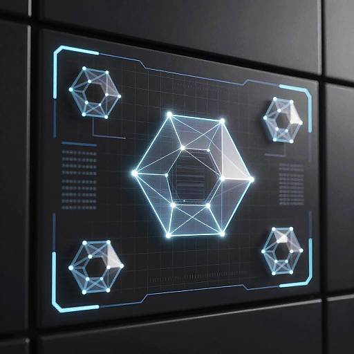 Futuristic Geometric Holographic Interface