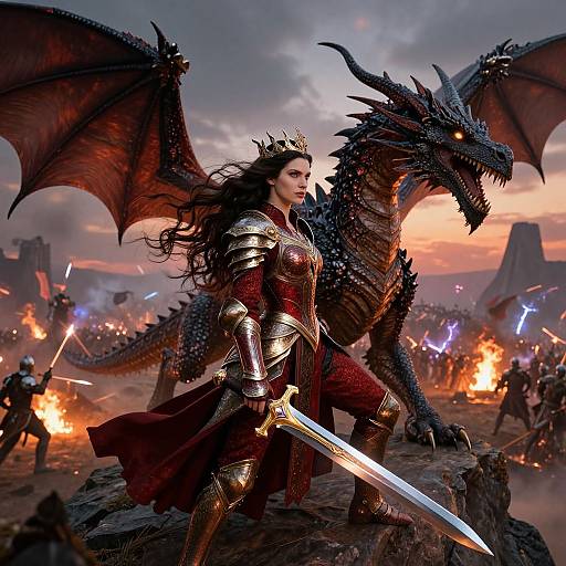 Dragon Queen Commands Battlefield