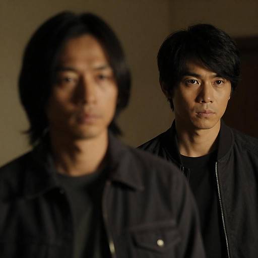 Dramatic Portrait of Two Asian Men