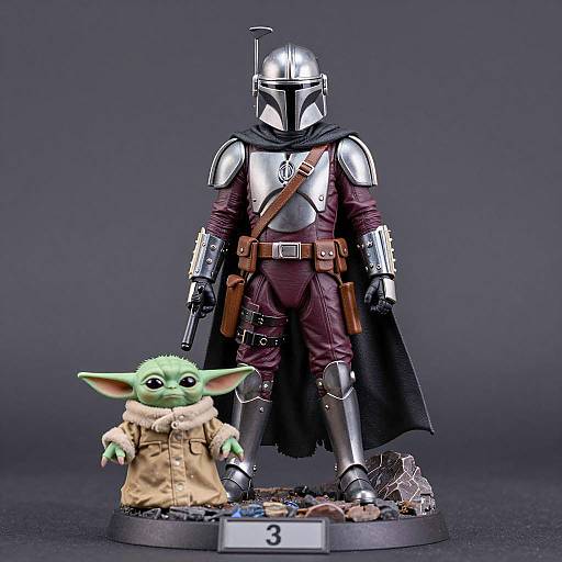 Mandalorian Warrior Collectible Figure Scene