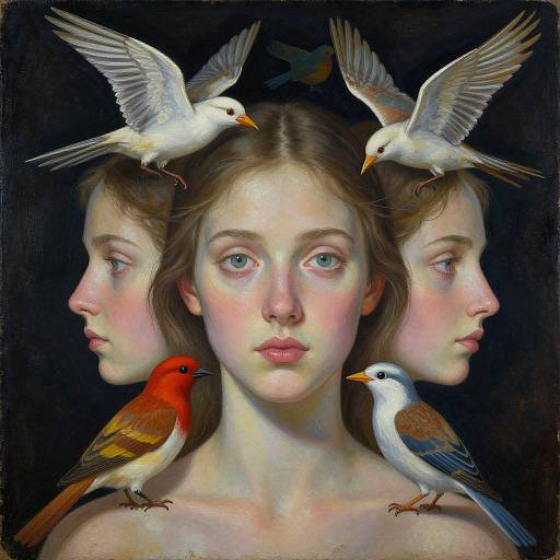 Surreal Symmetrical Female Portrait