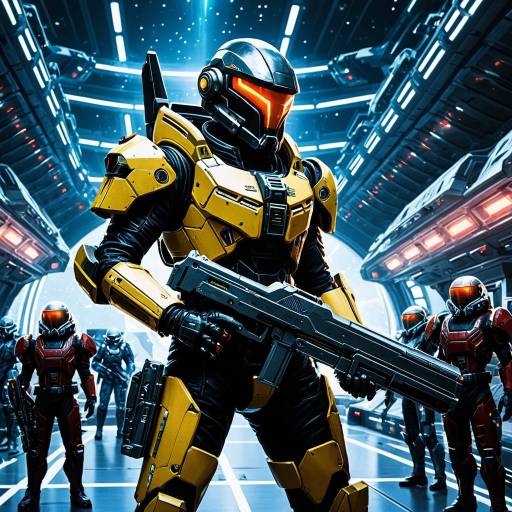 Fearless Space Bounty Hunter in High-Tech Armor