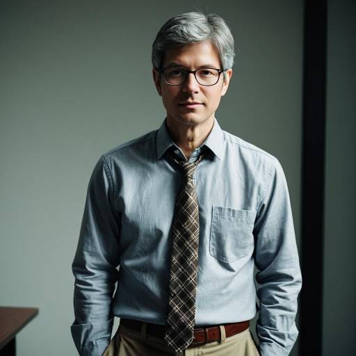 Man in Casual Academic Outfit