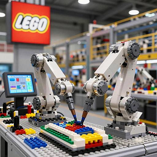 High-Tech Lego Factory Robots