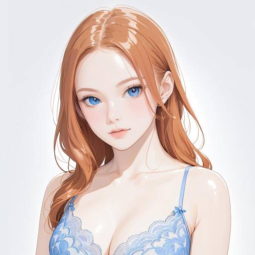 Serene Woman in Delicate Lingerie Serene Woman in Delicate Lingerie