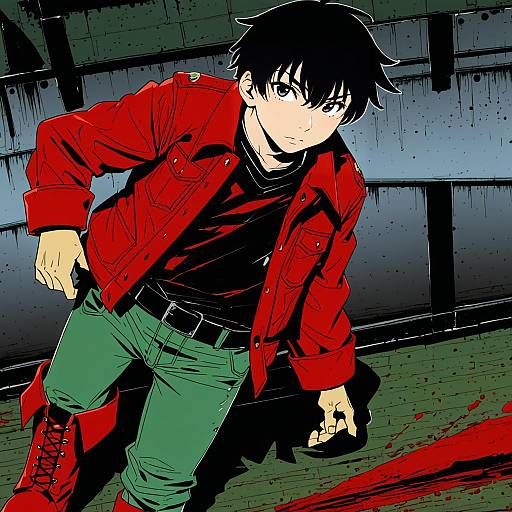 Illustration of Kaneda shoutarou (akira), akira (manga) in the style of Ayagi daifuku