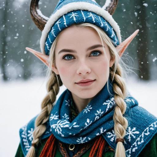 Whimsical Snow Elf Costume Portrait