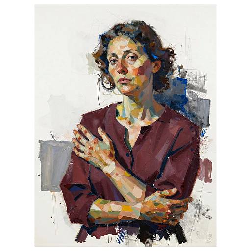 Expressionist Semi-Abstract Woman Portrait