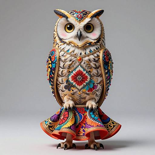 Photorealistic Owl in Tango Dress