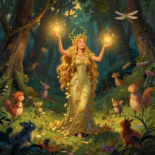 Heroic Fairy Queen in Enchanted Forest