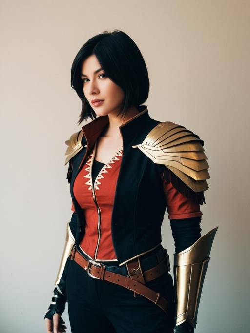 Woman in Lunamaria Hawke Cosplay Costume