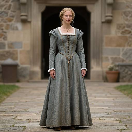 Medieval Woman in Historic Dress