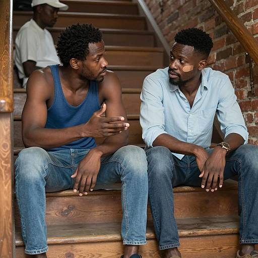 Casual Portrait of Friends on Stairs