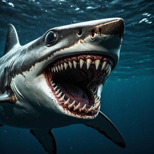 Lovecraftian Monster Shark with Open Mouth