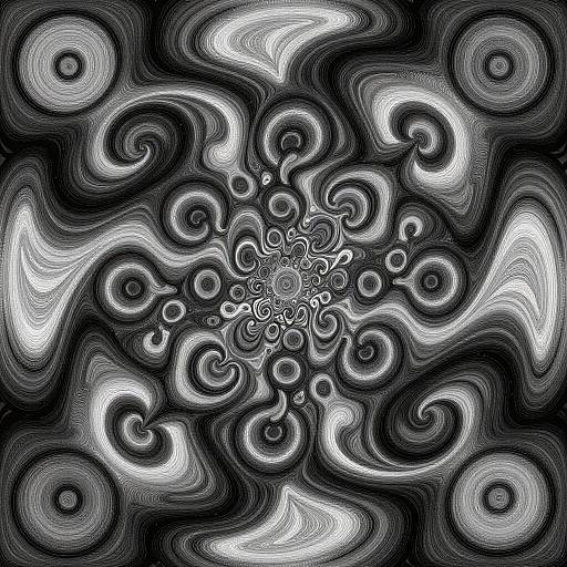 Hypnotic Black and White Swirl Illusion