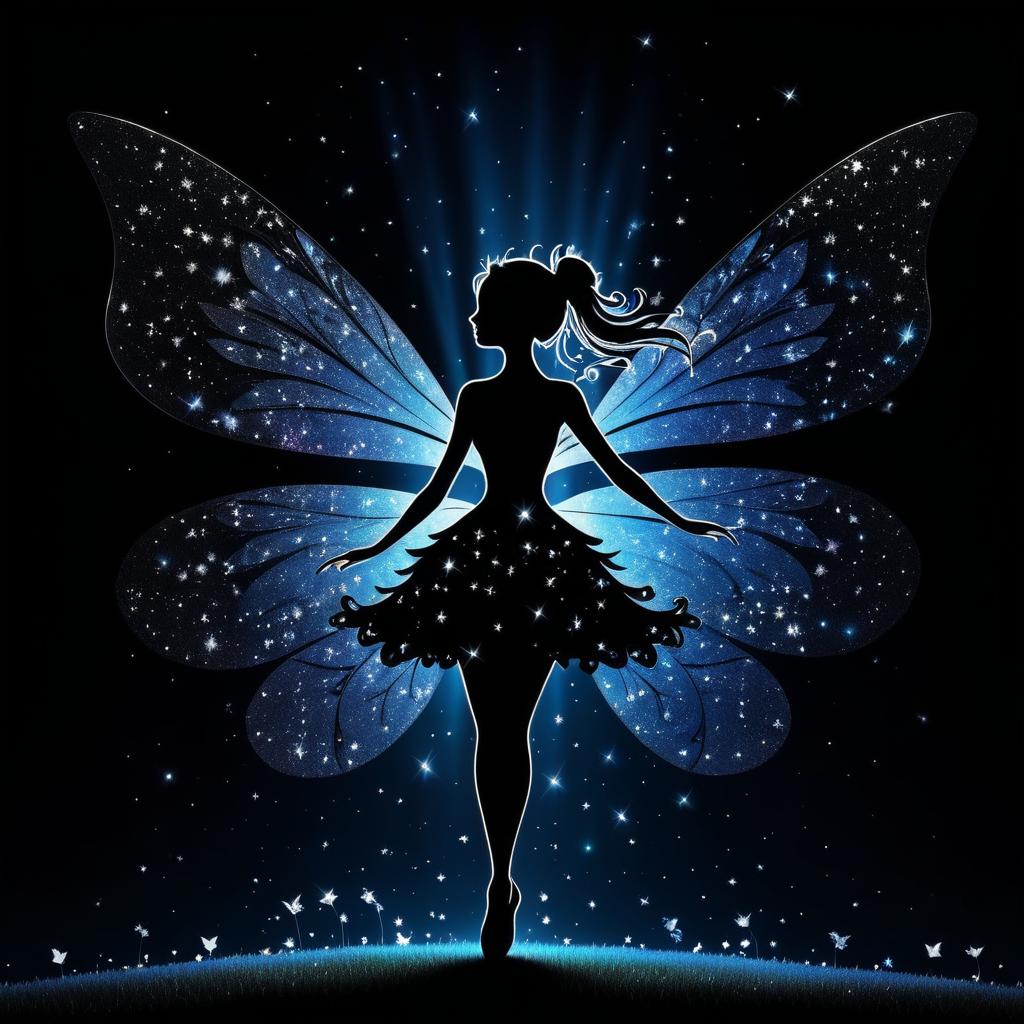 Whimsical Fairy Silhouette in 8K