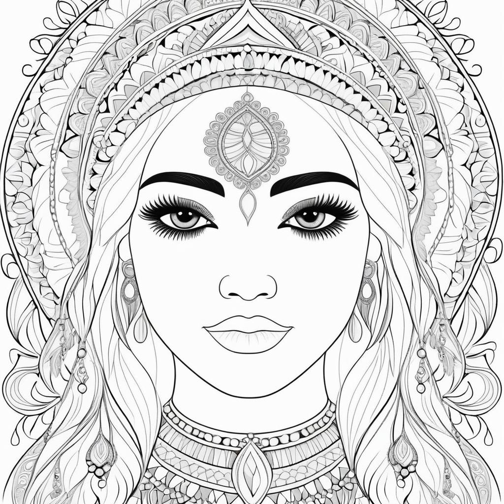 Diverse Choir Portrait Coloring Page