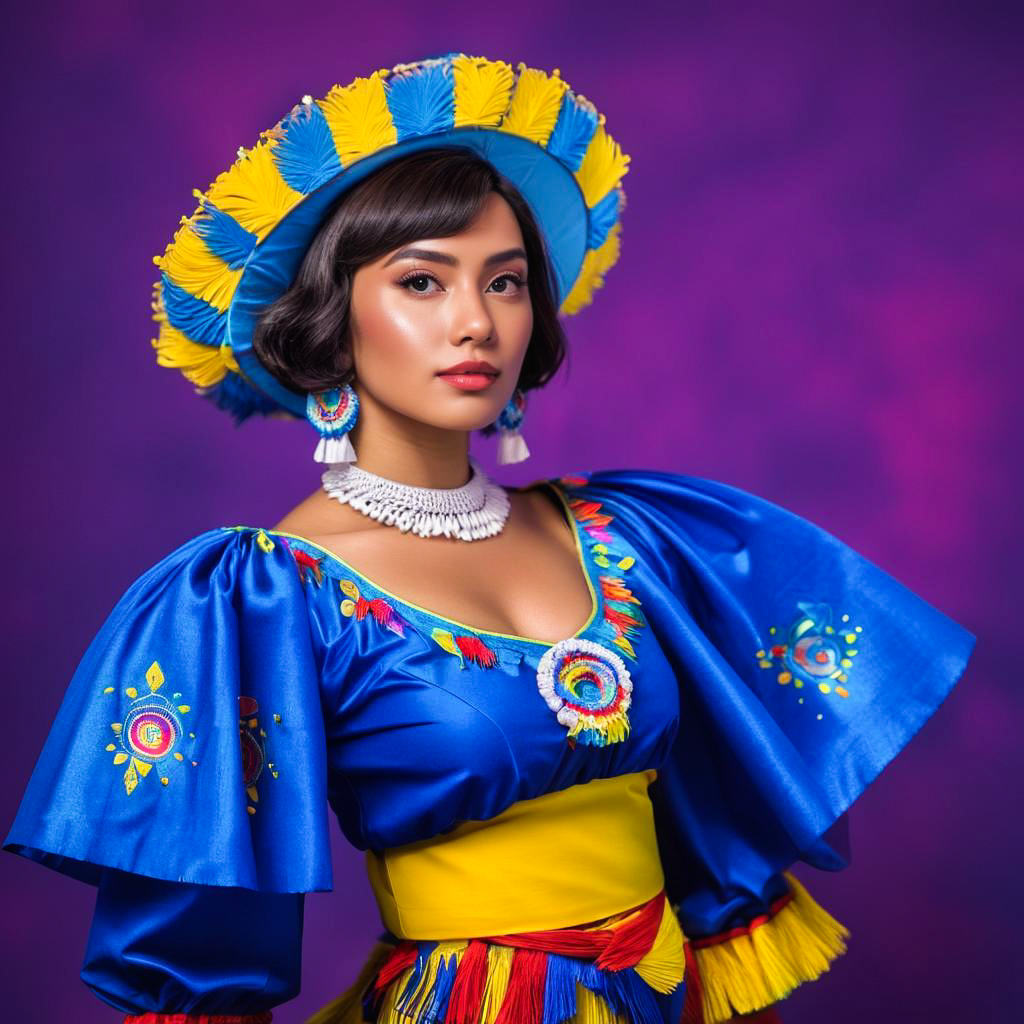 Vibrant Festival Attendee in Colombia