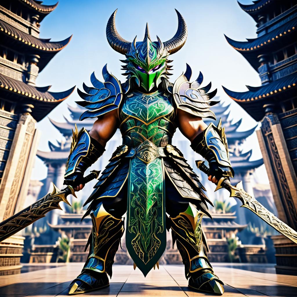 Epic Tribal Dragon Warrior Movie Poster