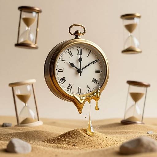 Surreal Dreamscape of Melting Time