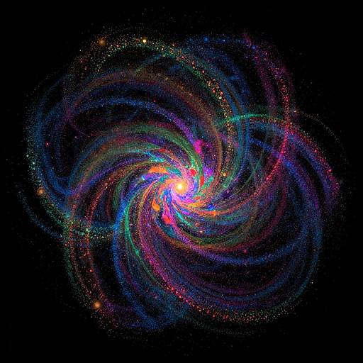 Abstract Cosmic Particle Diffusion Art