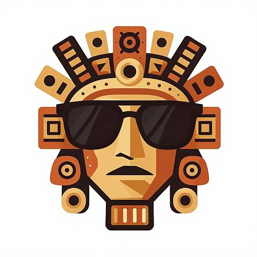 Post-Apocalyptic Aztec Sunglasses Logo