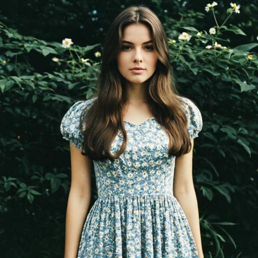 Realistic Vintage Summer Dress Portrait