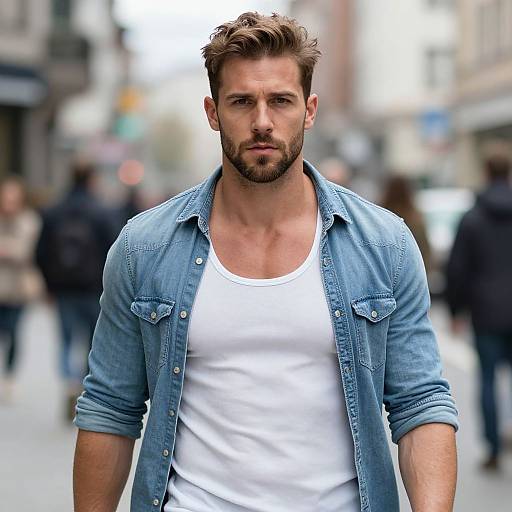 Urban Male Portrait in Casual Wear
