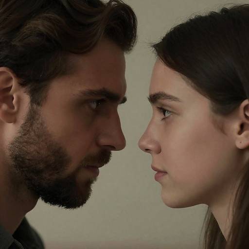 Intense Eye Contact Portrait of a Couple