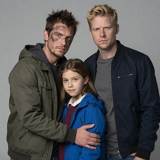 Candid Family Moment with Diverse Fathers