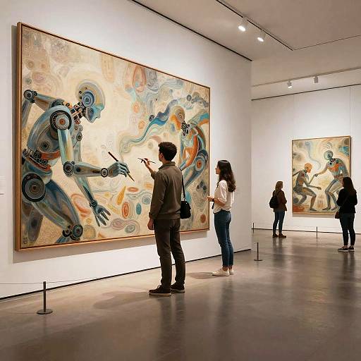Futuristic Gallery with AI Murals