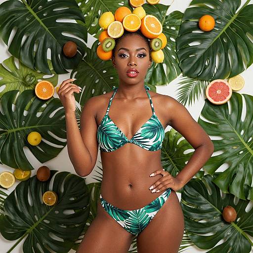 Confident Tropical Fruit Portrait