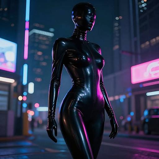 Futuristic Cyberpunk Latex Suit