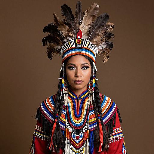 Vibrant Tribal Woman Portrait