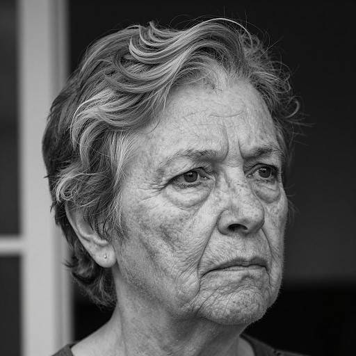 Somber Portrait of an Older Woman