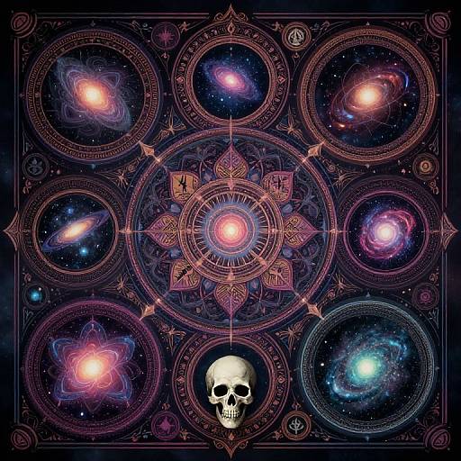 Ornate Mandala Galaxy Portal Illustration