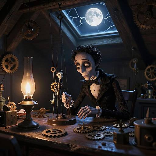 Melancholic Marionette Restorer's Attic