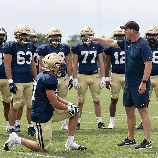 Dynamic Football Team Practice Scene