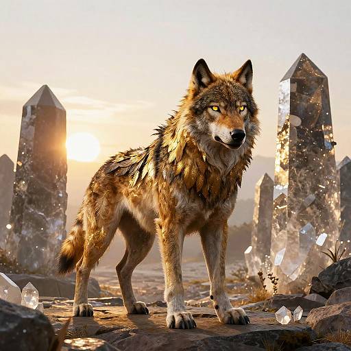 Fenrir – Golden Feathered Colossal Wolf