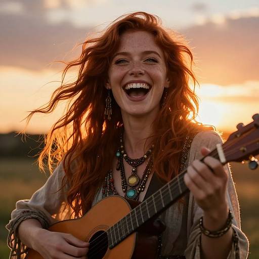 Ultrarealistic Joyful Bard Portrait