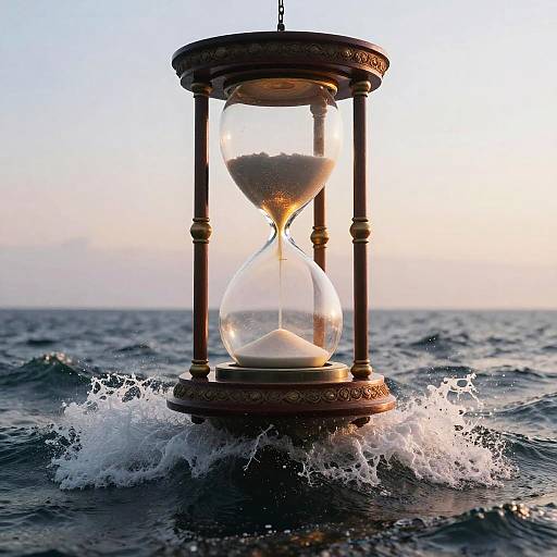 Floating Sky Monastery with Hourglass