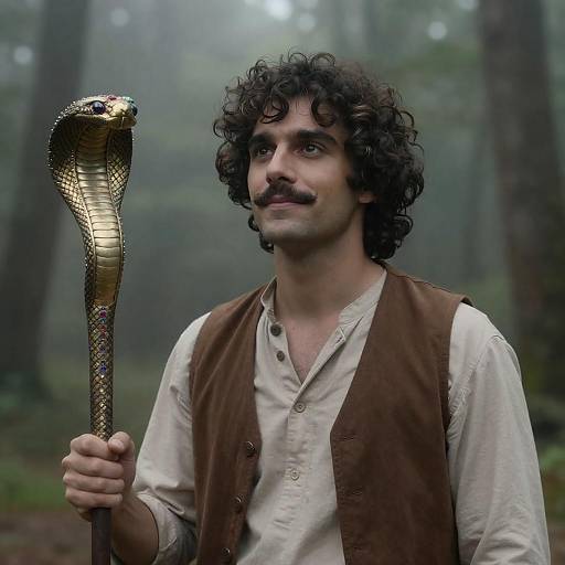 Mystical Man in Enchanted Forest