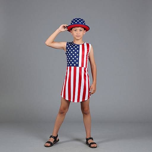 Patriotic American Flag Dance Costume