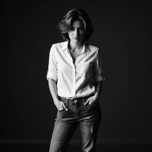 Casual Vintage Style Keten Outfit Portrait