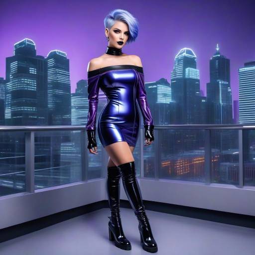 Edgy Fashion Influencer in Metallic Style