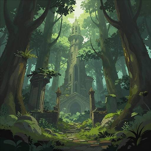 Otherworldly Maximalist Forest Ruins