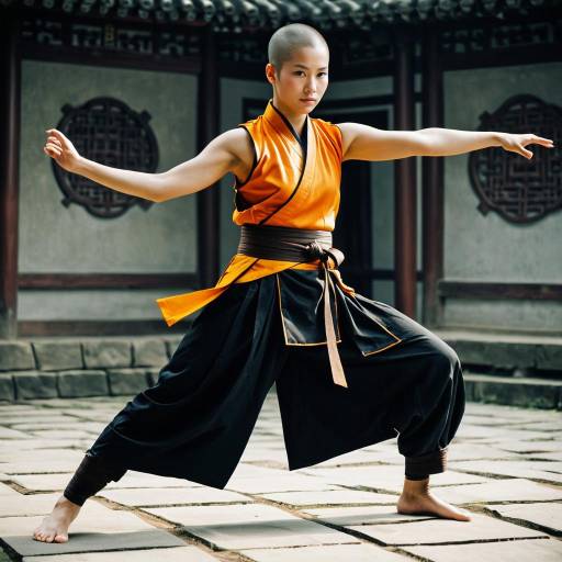 Shaolin Martial Artist in Dynamic Stance