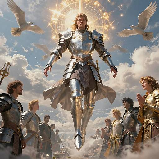 Heavenly Warrior Descending in Shining Armor