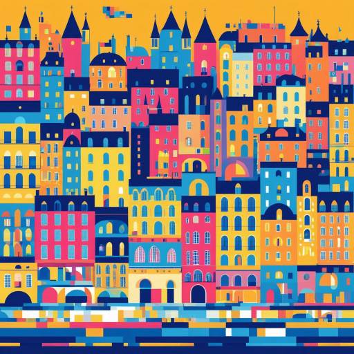 Whimsical Cityscape of Mont Saint Malo